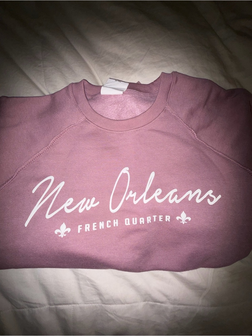 New Orleans French Quarter Pink Crewneck Sweatshirt